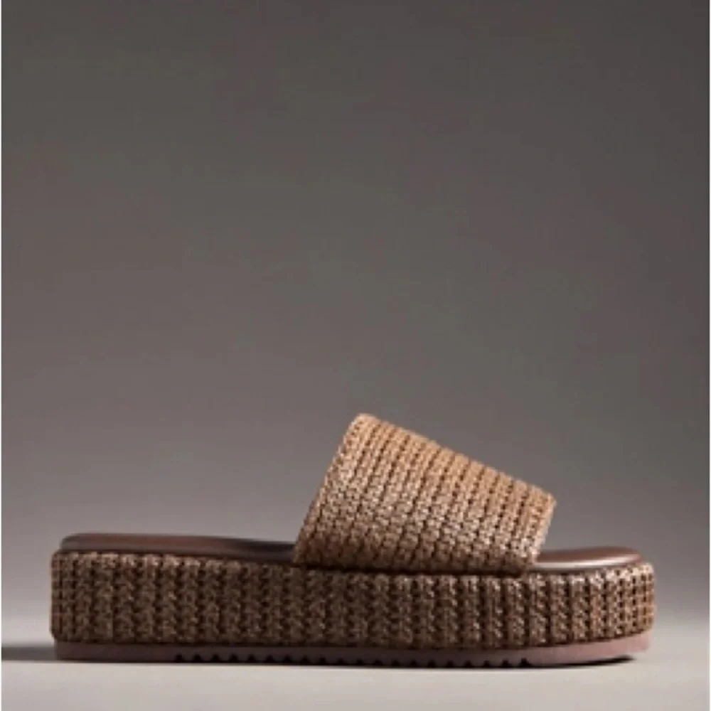 NIB Anthropologie Matisse Montego Platform Slides - Picture 1 of 7